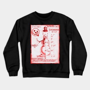 Snowman technical drawing Crewneck Sweatshirt